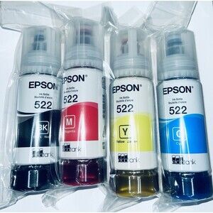 NEW Genuine Epson 522 Ink Combo 4 Pack for ET-2800 ET-2803-ET-4800 EXP 2028
